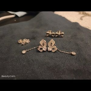 Swarovski earrings wth other 2 pairs of earrings